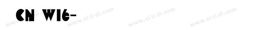 梦幻汉桑CN W16字体转换